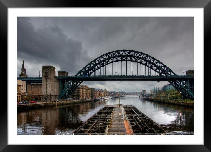 Stormy Newcastle Framed Mounted Print by Steve Smith