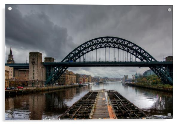 Stormy Newcastle Acrylic by Steve Smith