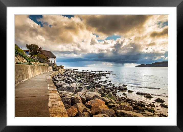 Runswick Bay Seascape Framed Mounted Print by Tim Hill