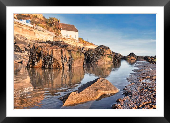 Runswick Bay Fishermans Cottage Framed Mounted Print by Tim Hill
