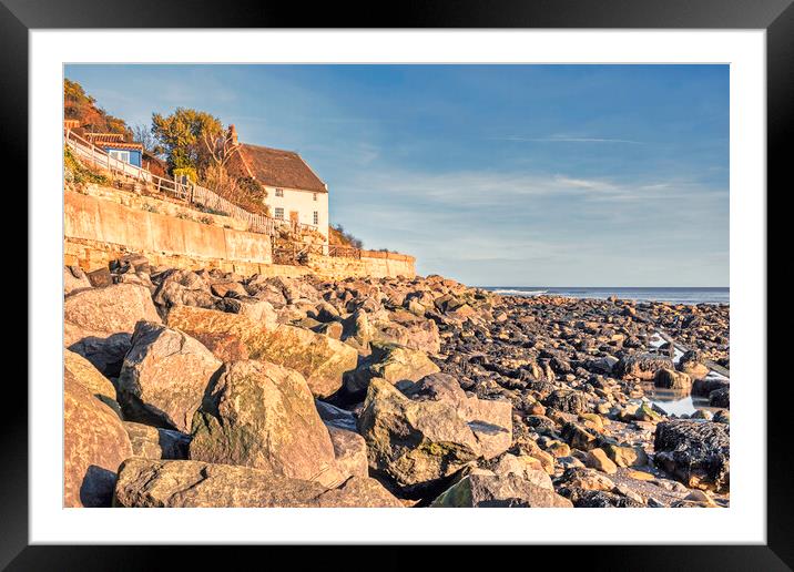 Runswick Bay Cottage Framed Mounted Print by Tim Hill