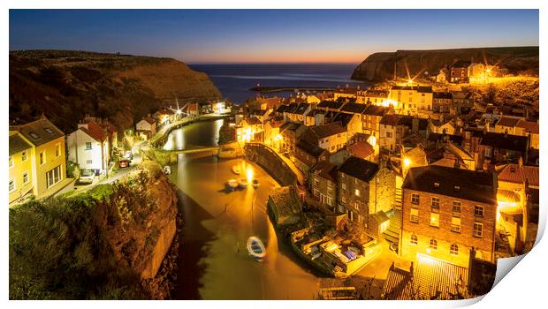 Serene Staithes Sunrise Print by Tim Hill