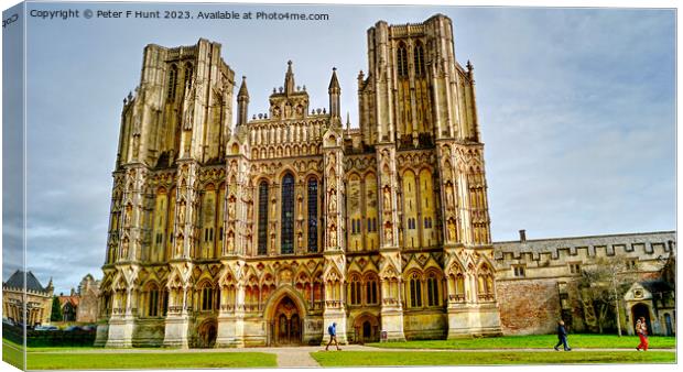 Magnificent Wells Cathedral Canvas Print by Peter F Hunt