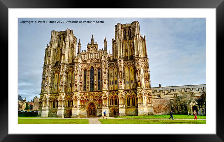 Magnificent Wells Cathedral Framed Mounted Print by Peter F Hunt