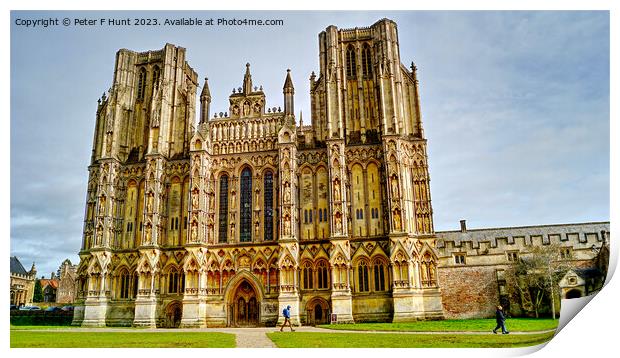 Magnificent Wells Cathedral Print by Peter F Hunt