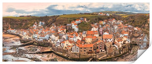 Quaint Charm of Historic Staithes Print by Tim Hill