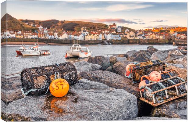 Staithes village Yorkshire Canvas Print by Tim Hill