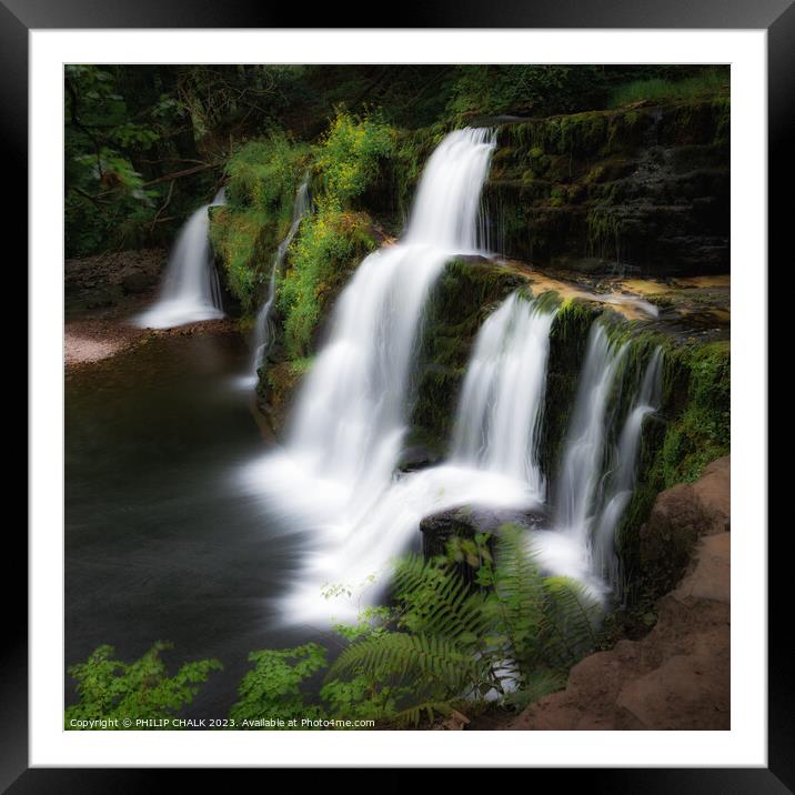 Soft glow waterfall 872 Framed Mounted Print by PHILIP CHALK