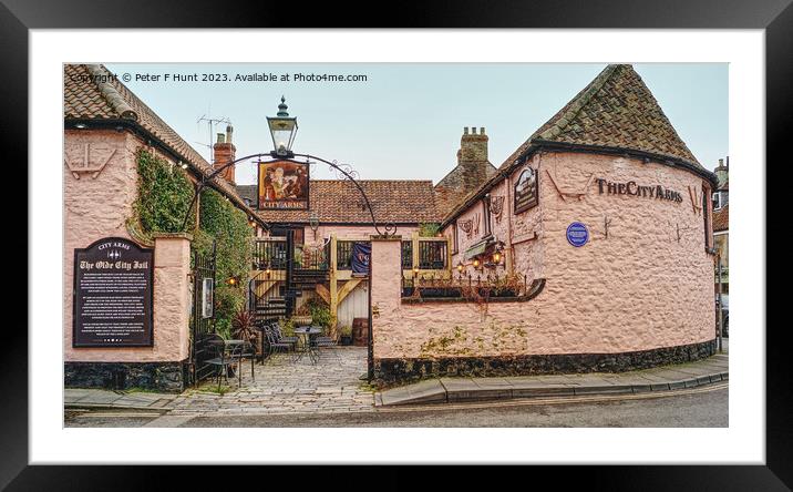 The City Arms Old Jail Wells Somerset Framed Mounted Print by Peter F Hunt