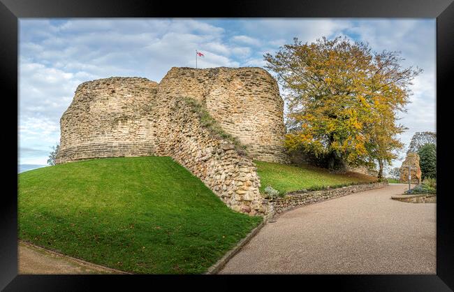 Pontefract Castle in Autumn Framed Print by Tim Hill