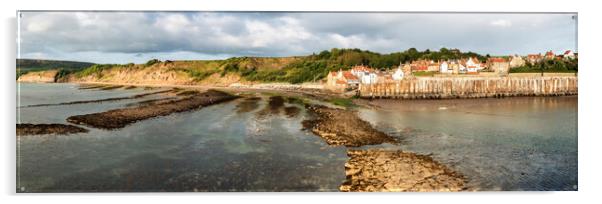 Robin Hoods Bay Aerial Panoramic Acrylic by Tim Hill