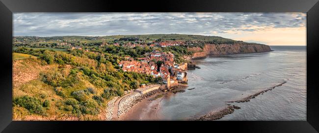 Robin Hoods Bay along the Cleveland Way Framed Print by Tim Hill