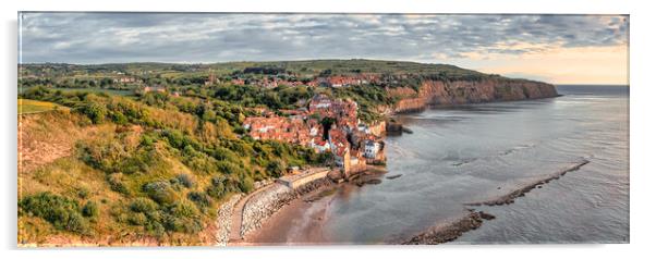 Robin Hoods Bay along the Cleveland Way Acrylic by Tim Hill