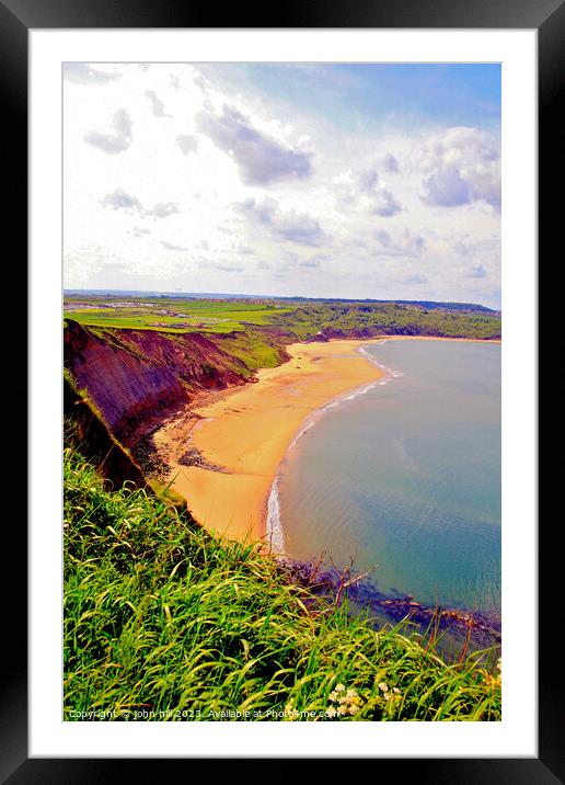 Cayton Bay, North Yorkshire. Framed Mounted Print by john hill
