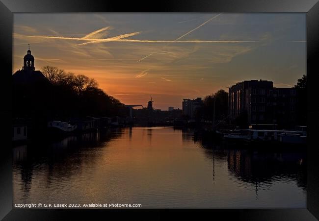 Sunrise on an Amsterdam canal Framed Print by Random Railways