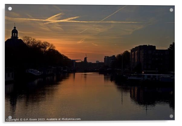 Sunrise on an Amsterdam canal Acrylic by Random Railways