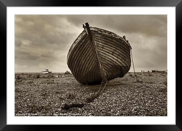 Abandoned Fishing Boat, Dungeness Framed Mounted Print by Dave Turner