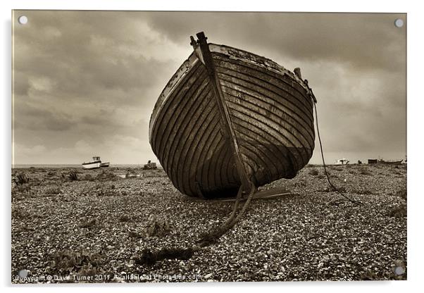Abandoned Fishing Boat, Dungeness Acrylic by Dave Turner