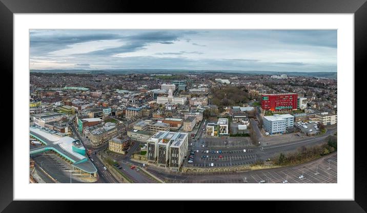 Barnsley Skyline Framed Mounted Print by Apollo Aerial Photography