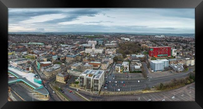 Barnsley Skyline Framed Print by Apollo Aerial Photography