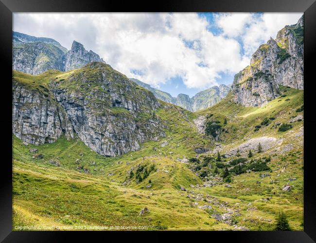 Malaiesti Valley in the Bucegi Mountain. Framed Print by Cristi Croitoru