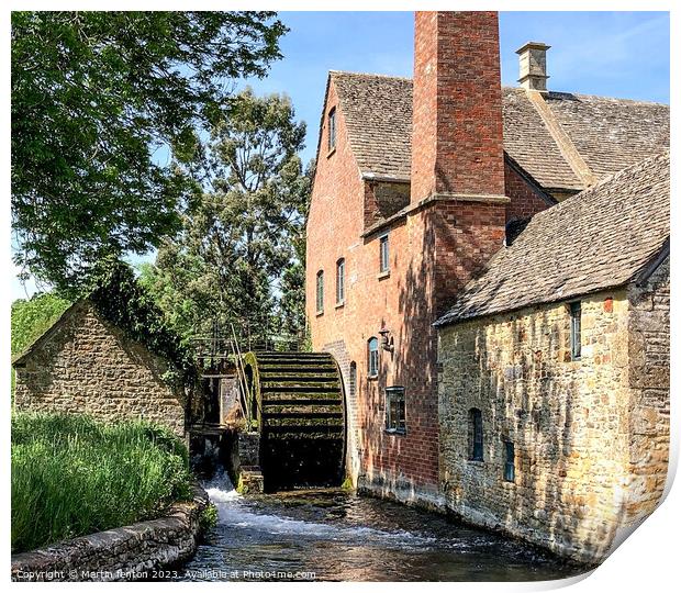 Lower slaughter Mill Print by Martin fenton