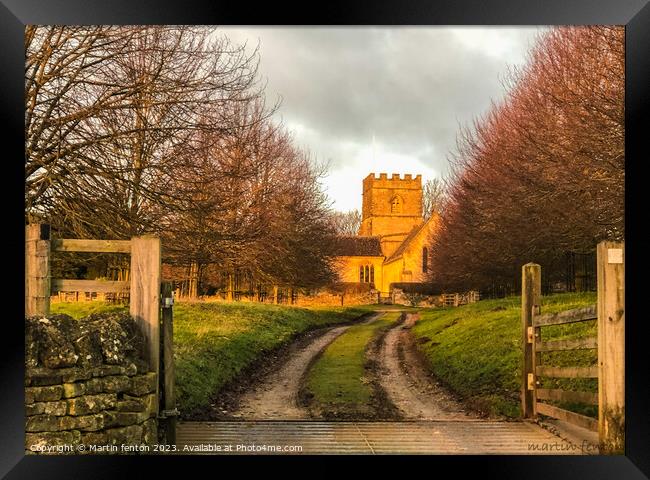 Guiting Power Church Cotswolds Framed Print by Martin fenton
