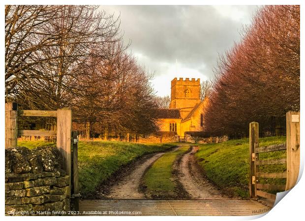 Guiting Power Church Cotswolds Print by Martin fenton