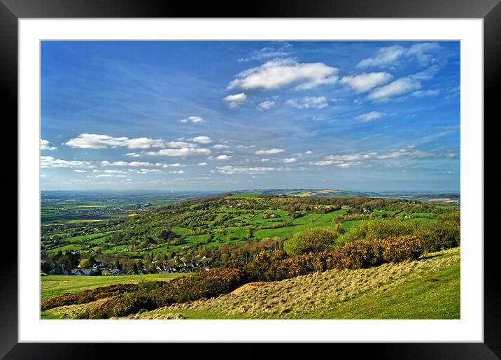 View from Cleeve Hill, Cotswolds    Framed Mounted Print by Darren Galpin