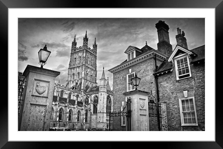 Entrance to Gloucester Cathedral  Framed Mounted Print by Darren Galpin