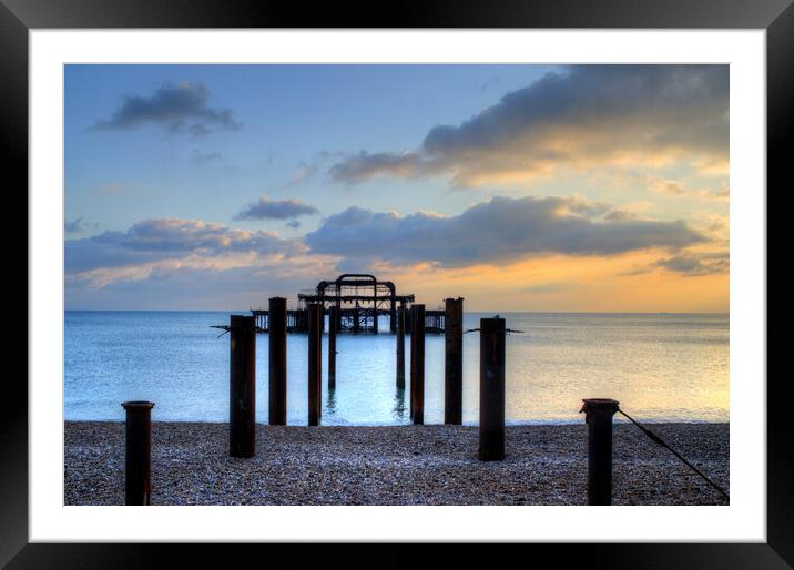 Brighton West Pier Framed Mounted Print by Steve Smith