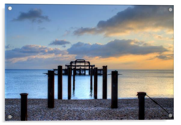Brighton West Pier Acrylic by Steve Smith