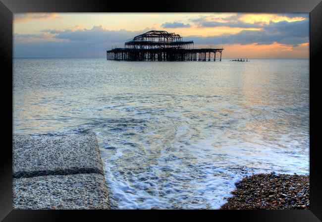 Brighton West Pier Framed Print by Steve Smith