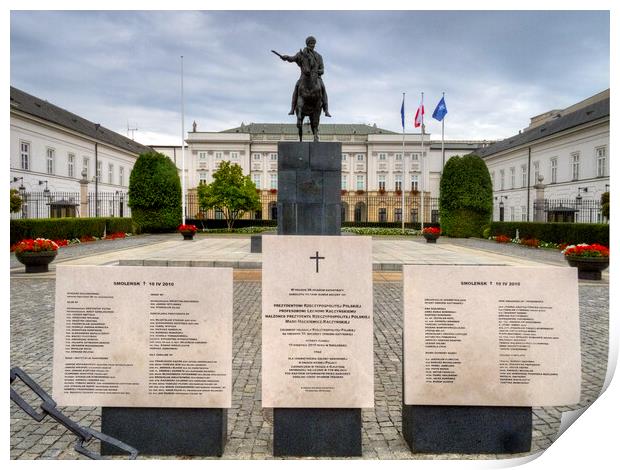 Presidential Palace, Warsaw Print by Steve Smith