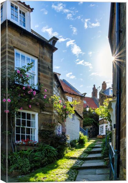 Sunny Place, Robin Hoods Bay Canvas Print by Tim Hill