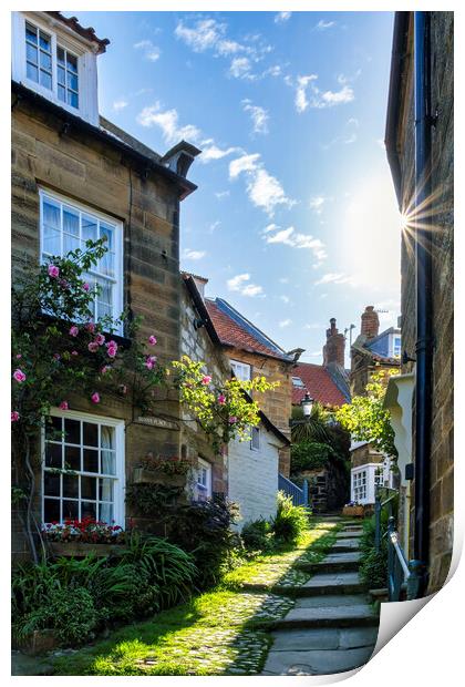 Sunny Place, Robin Hoods Bay Print by Tim Hill