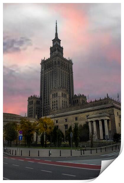 Palace of Culture and Science Print by Steve Smith