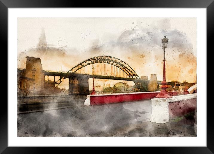 Newcastle Upon Tyne Framed Mounted Print by Steve Smith