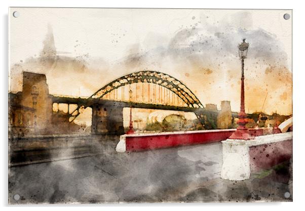 Newcastle Upon Tyne Acrylic by Steve Smith