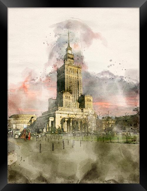 Palace of Culture and Science Framed Print by Steve Smith