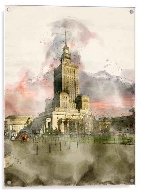 Palace of Culture and Science Acrylic by Steve Smith