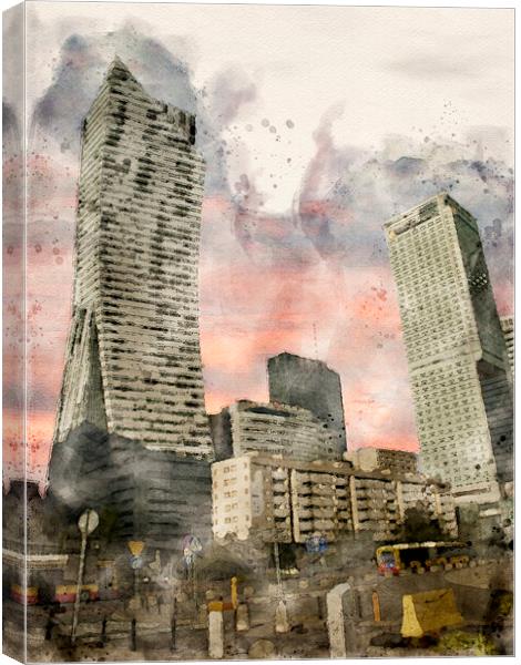 Warsaw Towers Canvas Print by Steve Smith