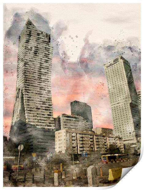 Warsaw Towers Print by Steve Smith