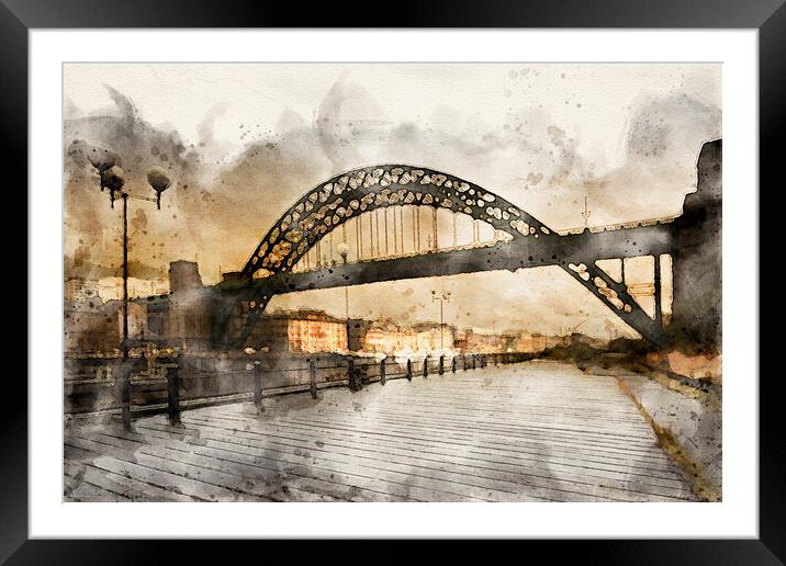 Tyne Bridge Framed Mounted Print by Steve Smith