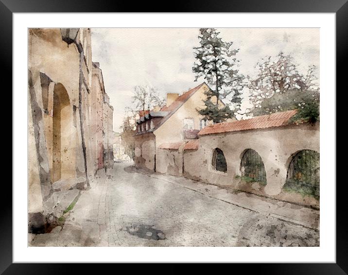 Enchanting Charm of Warsaw Old Town Framed Mounted Print by Steve Smith