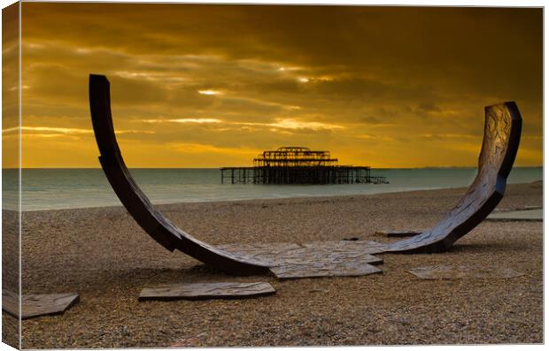 The West Pier Canvas Print by Steve Smith