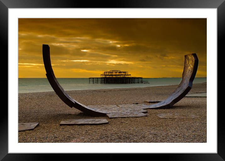 The West Pier Framed Mounted Print by Steve Smith