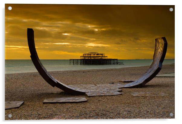 The West Pier Acrylic by Steve Smith
