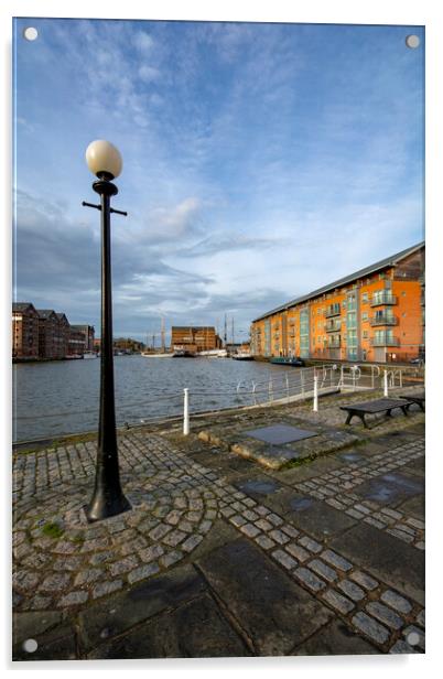 Gloucester Docks Acrylic by Steve Smith