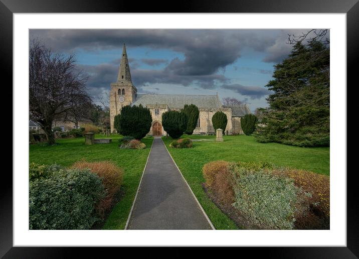 Church of St Lawrence, Warkworth Framed Mounted Print by Steve Smith